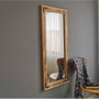 Hanah Home Espejo Bohemio de Madera Maciza de Pino, Nogal